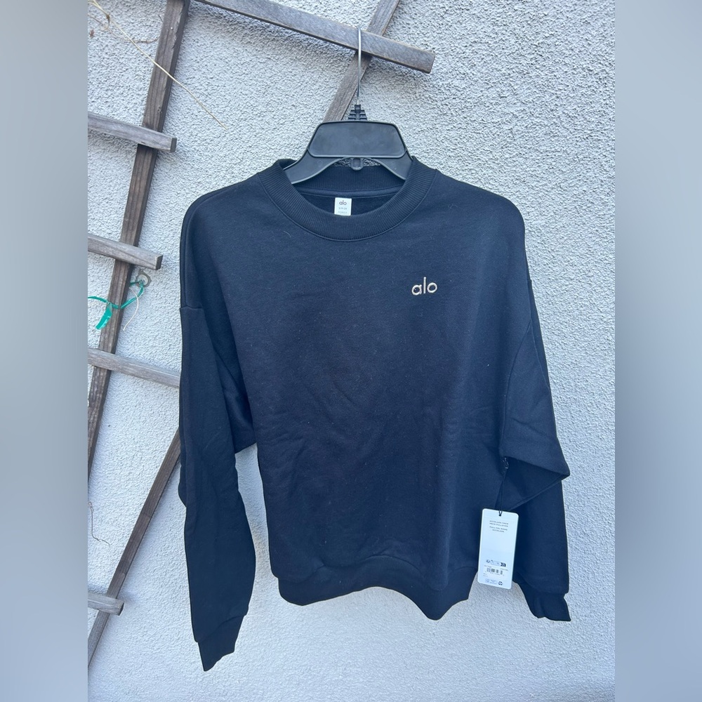 ❌SOLD❌Alo Accolade Crew Neck Pullover in Black New with Tags! - Picture 5 of 9